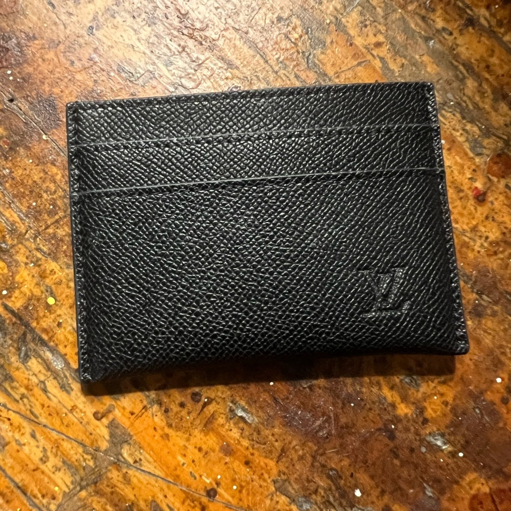 Black Leather Card Holder